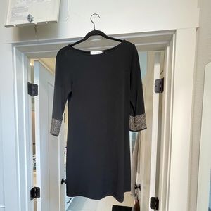 Black and gold dress